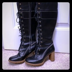 Timberland knee high lace up boots size 8m